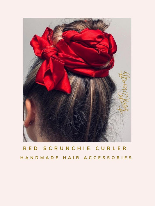 Satin Scrunchie Curler with Bow: Heatless Hair Curls