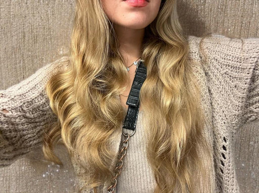 Brown Silky Scrunchie Hair Curler with Long Tails - Heatless Curls