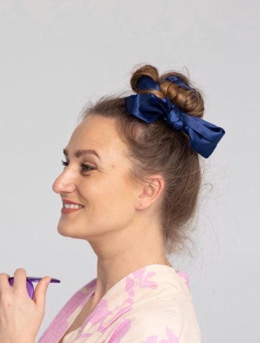 Satin Hair Curler Ribbon: Heatless Overnight Curl Roller with Scrunchie