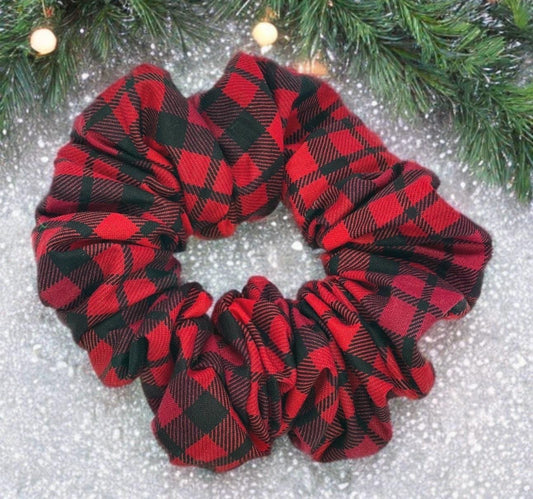 Christmas Tartan Scrunchie