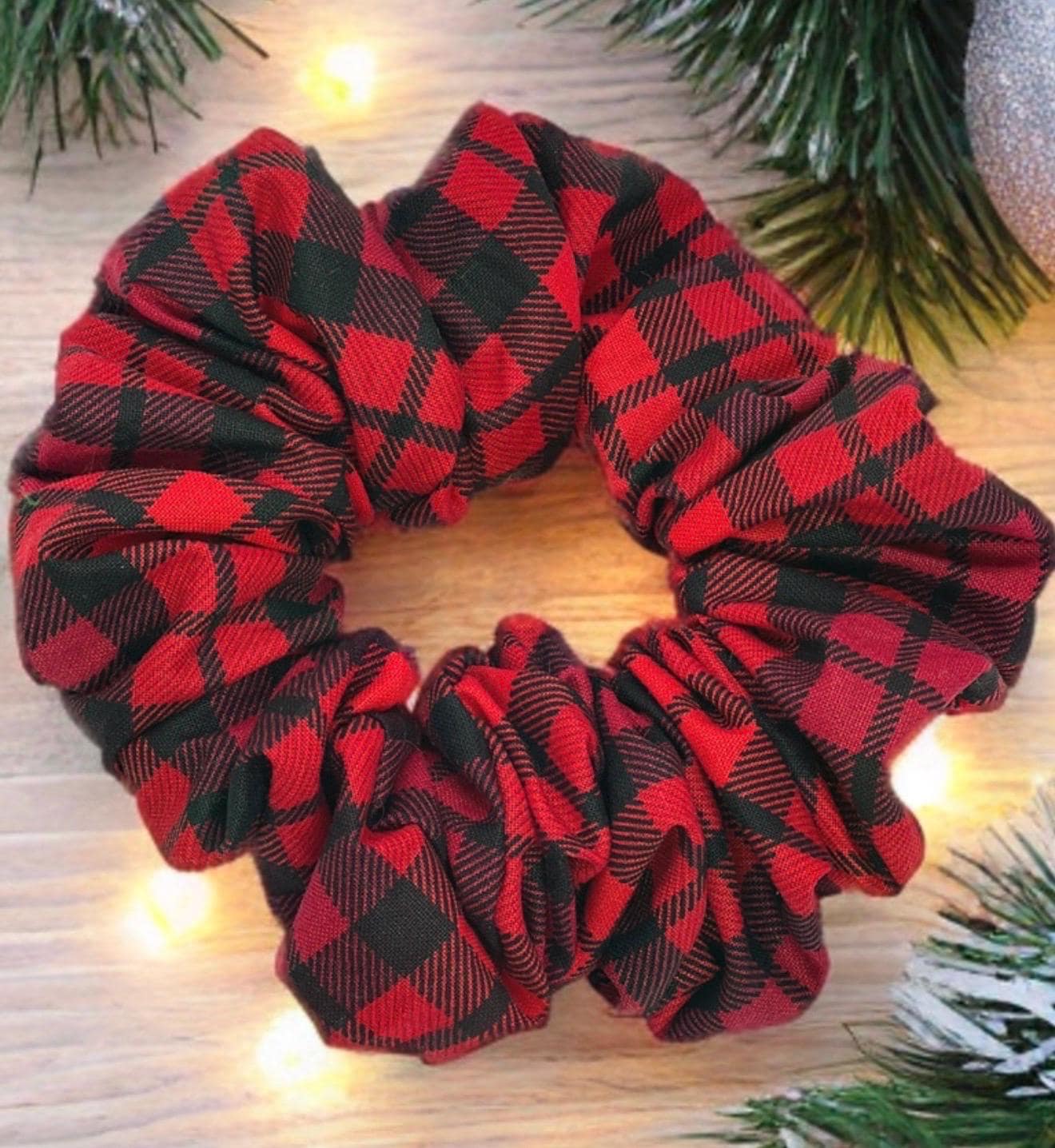 Christmas Tartan Scrunchie