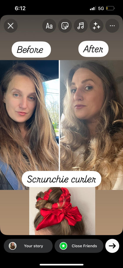 Satin Scrunchie Curler with Bow: Heatless Hair Curls