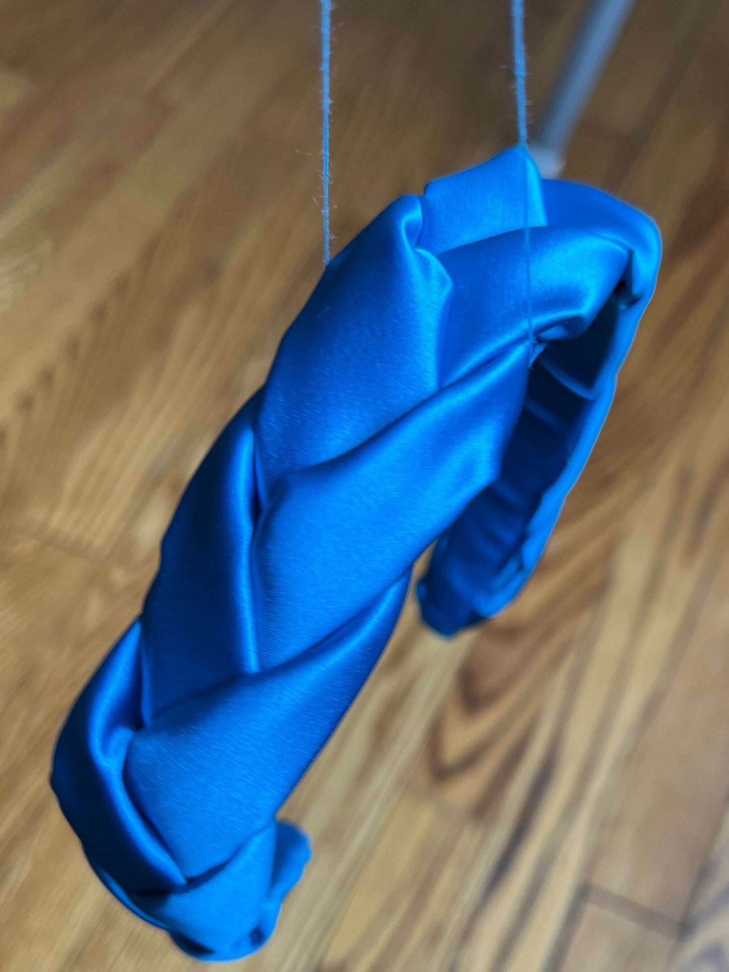 Braided Turquoise Headband: Satin Hair Accessory