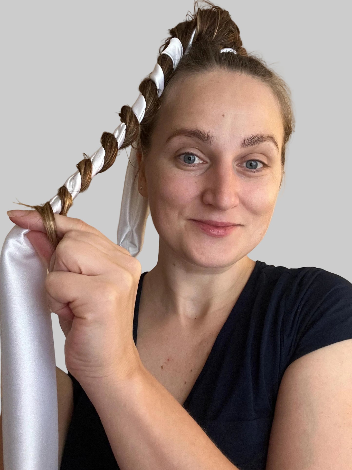 Heatless Hair Curler Long Tail Ribbon, No Heat Curls
