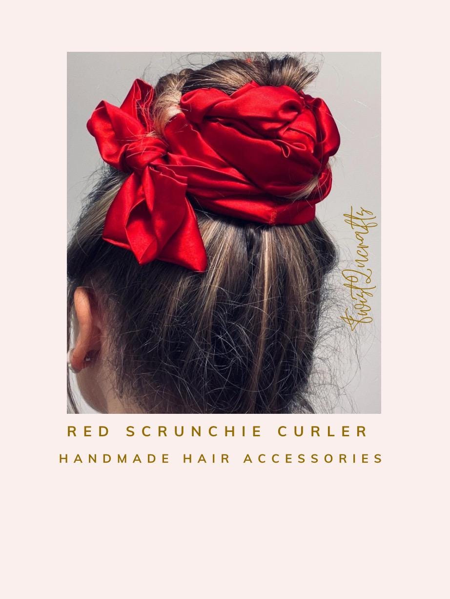 Satin Scrunchie Curler with Bow: Heatless Hair Curls