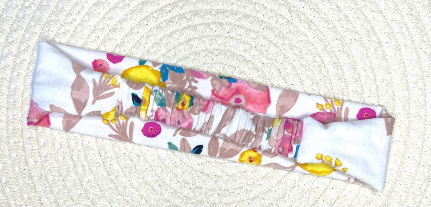 Handmade Floral Headband: Stretchy Knit Turban for Women