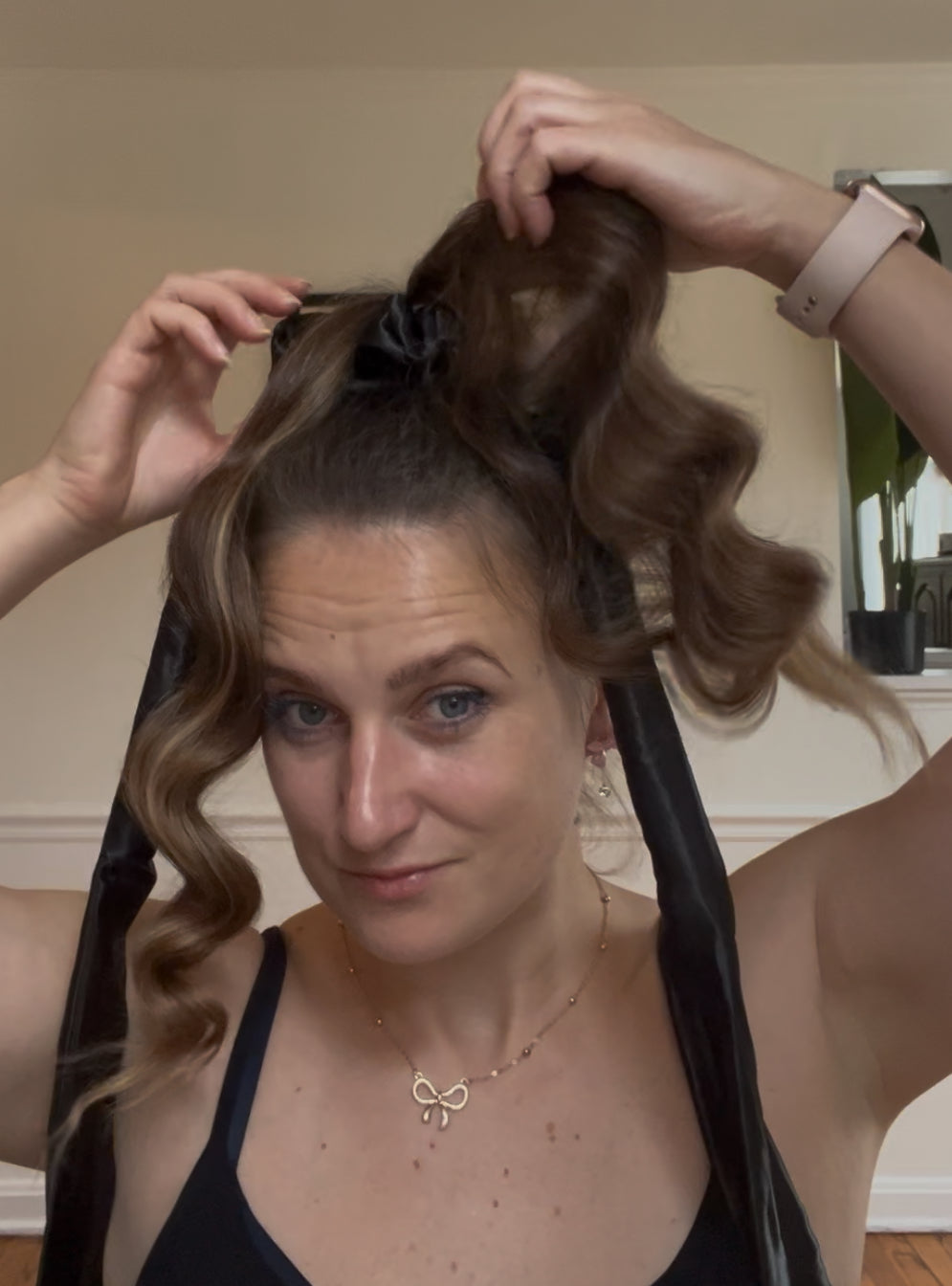 Black Hair Curler NoDamage Overnight Heatless Hair Scrunchie Curling set, No Heat curler Best Heatless Hair curler Best Christmas gift