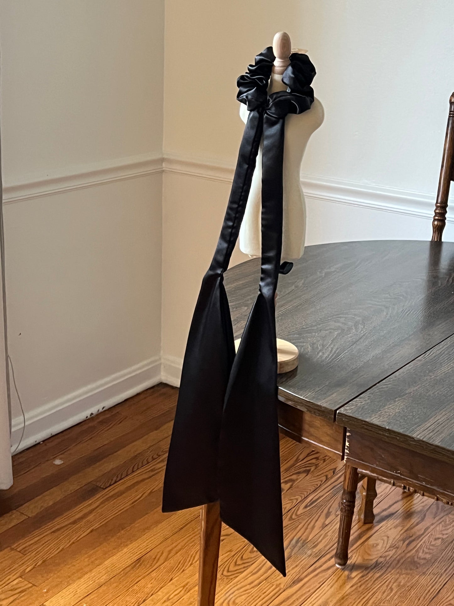 Brown Silky Scrunchie Hair Curler with Long Tails - Heatless Curls