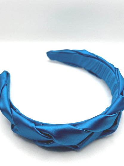 Braided Turquoise Headband: Satin Hair Accessory