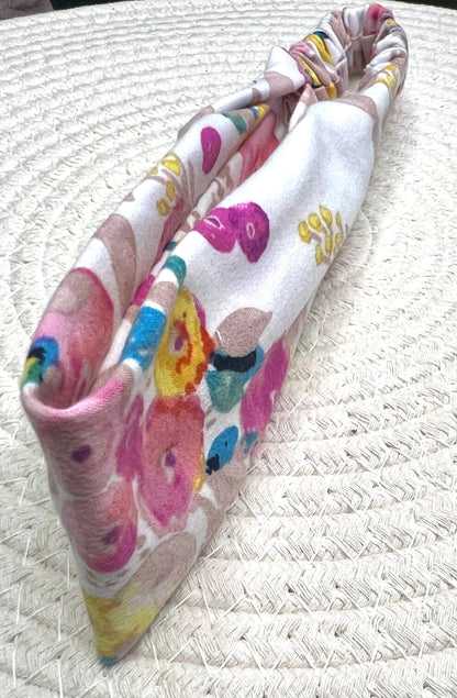 Handmade Floral Headband: Stretchy Knit Turban for Women