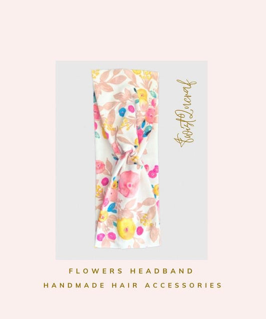 Handmade Floral Headband: Stretchy Knit Turban for Women