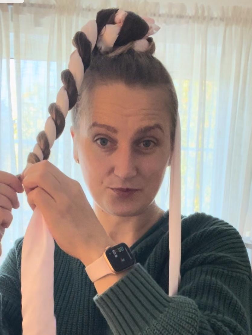 Silky Scrunchie Hair Curler, Heatless Overnight Curls