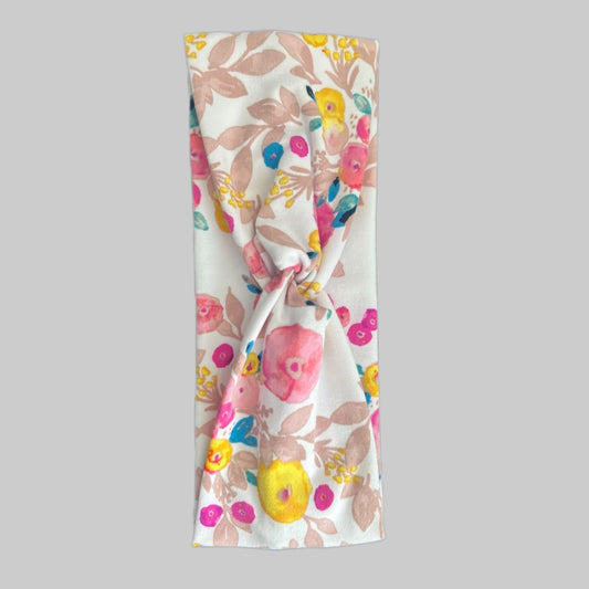 Handmade Floral Headband: Stretchy Knit Turban for Women