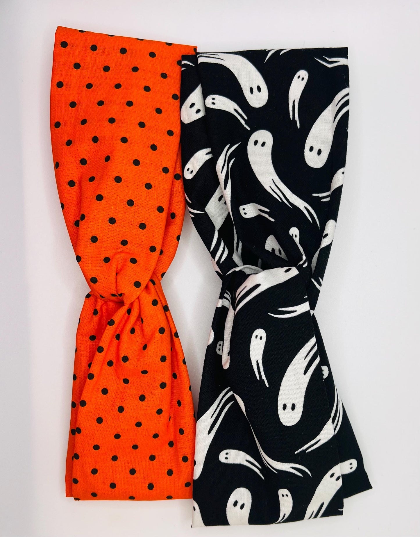 Handmade Halloween Scrunchie: Spooky Cotton Hair Accessory