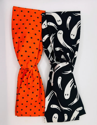 Handmade Halloween Scrunchie: Spooky Cotton Hair Accessory