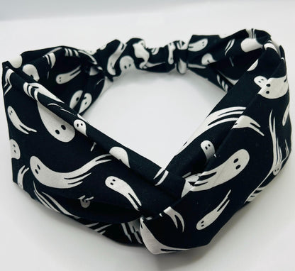 Handmade Halloween Scrunchie: Spooky Cotton Hair Accessory