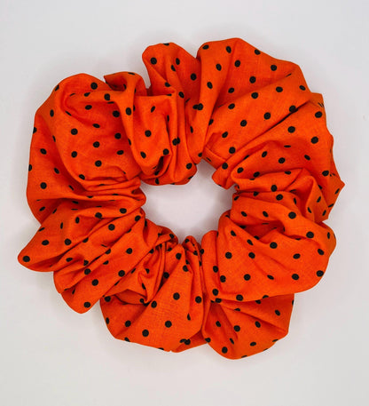 Handmade Halloween Scrunchie: Spooky Cotton Hair Accessory