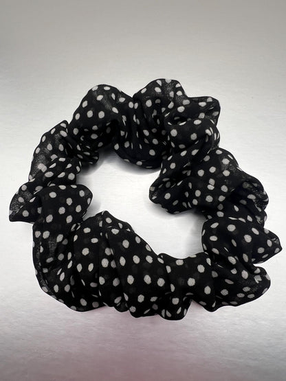 Floral Scrunchie: Vintage Boho Flower Print Hair Tie