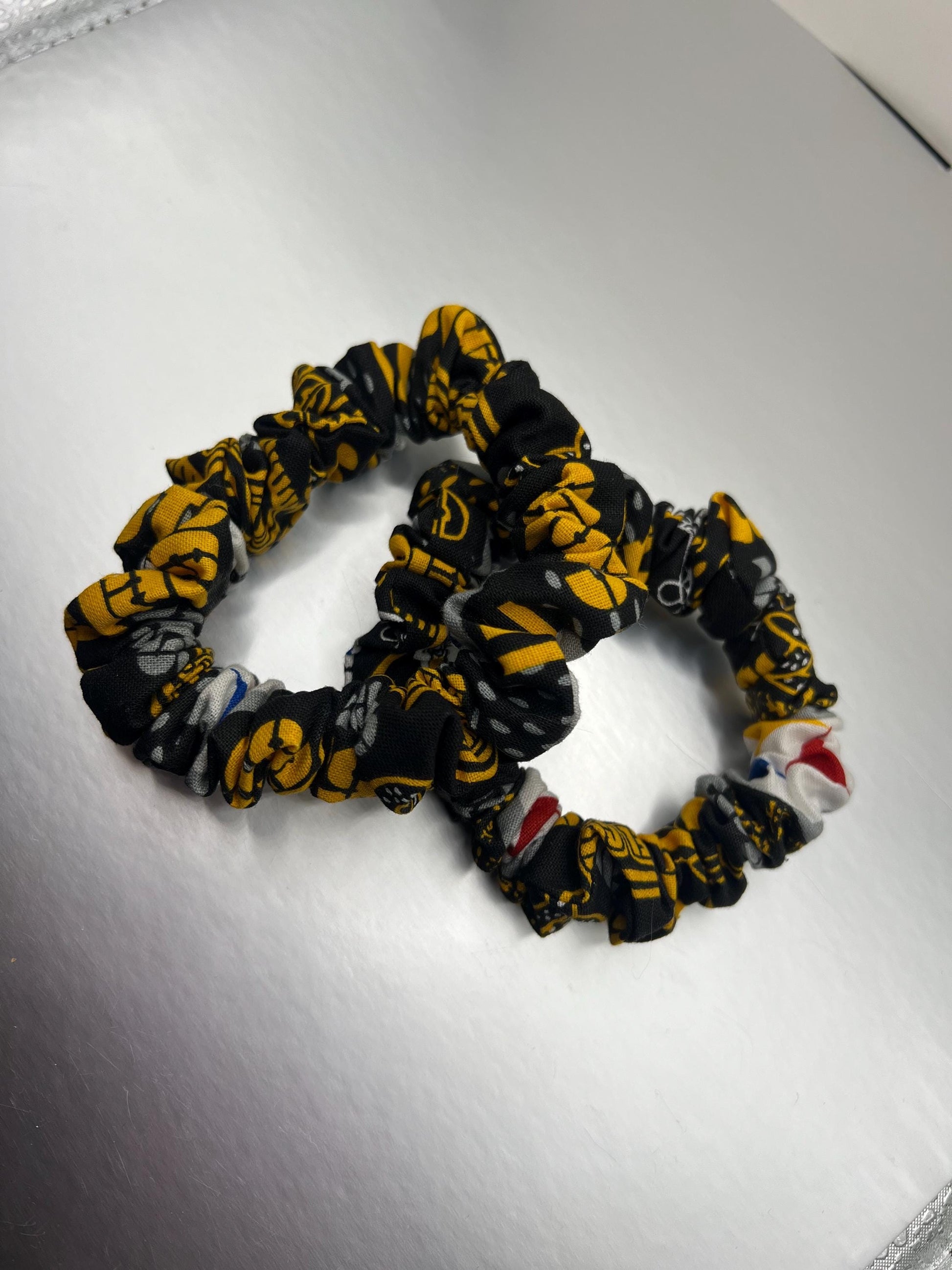 Floral Scrunchie: Vintage Boho Flower Print Hair Tie