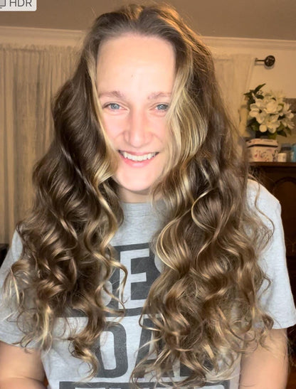 My curls after scrunchie curler!!!No heat, simple.