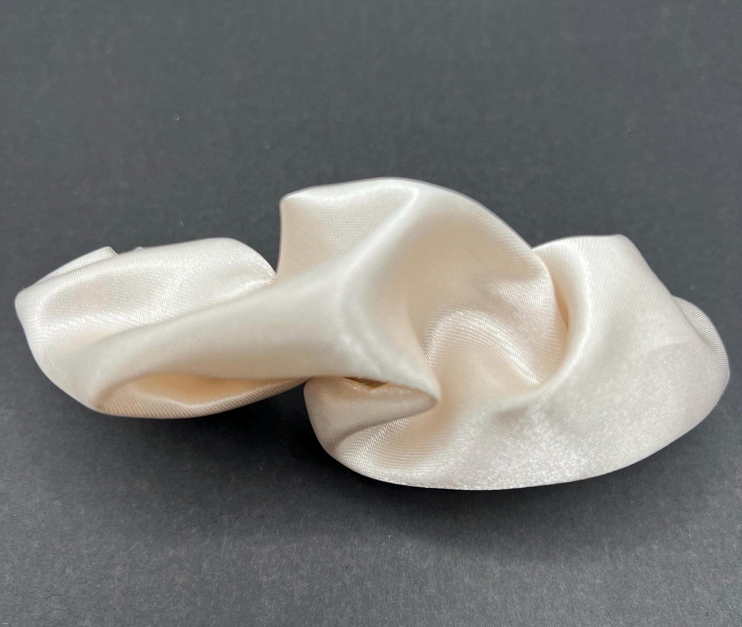 Beige Scrunchie French Barrette: Curly Hair Clip, Various Sizes