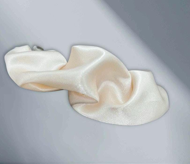 Beige Scrunchie French Barrette: Curly Hair Clip, Various Sizes