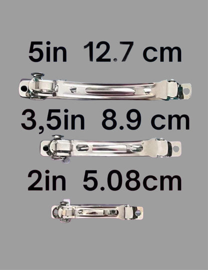 Beige Scrunchie French Barrette: Curly Hair Clip, Various Sizes