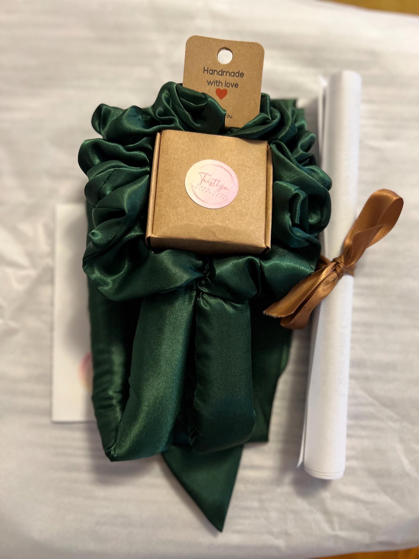 Green Satin Hair Curler: No-Heat Overnight Waves