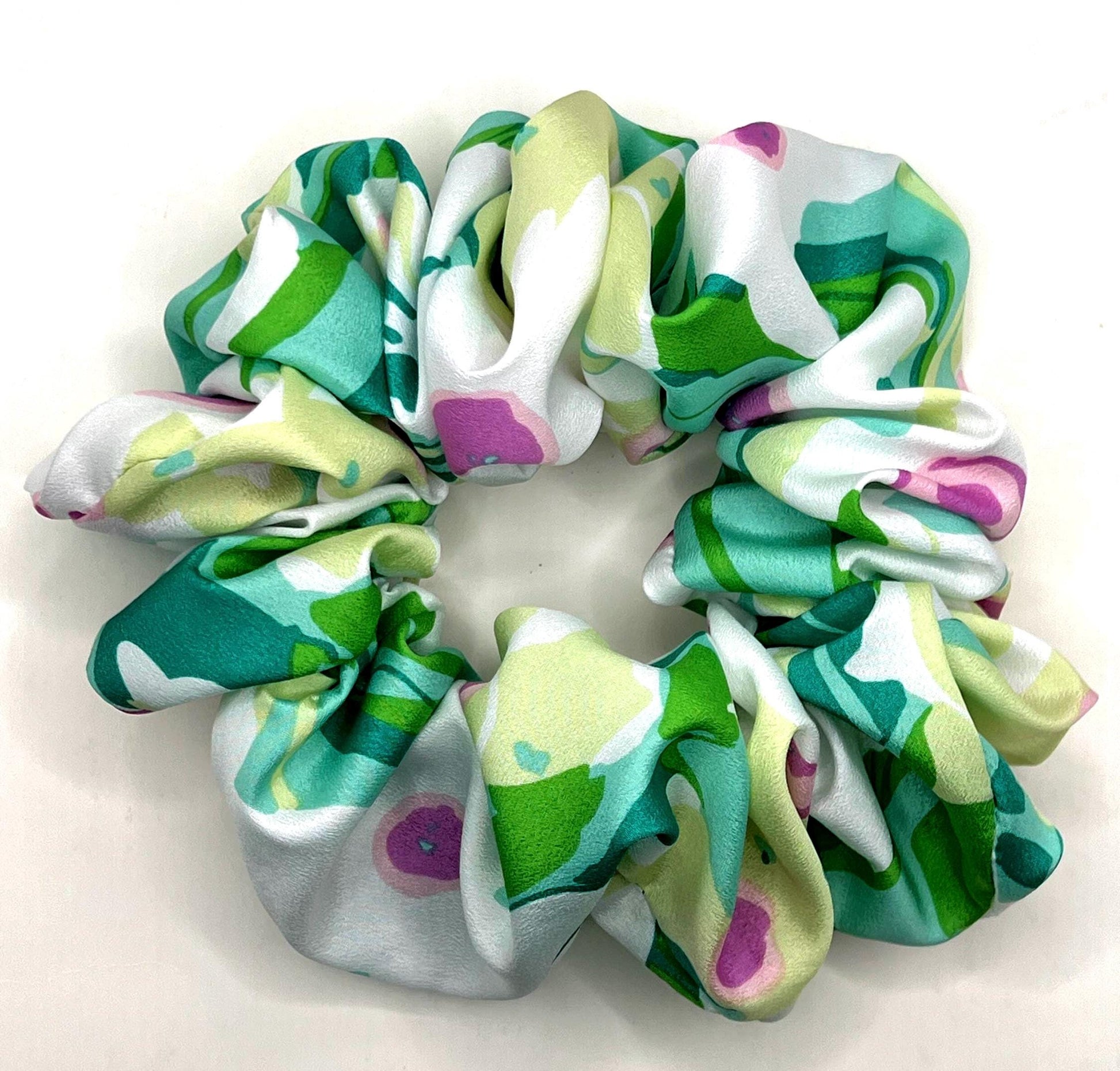 Floral Hair Accessories: Handmade Scrunchie, Bow, and Barrette