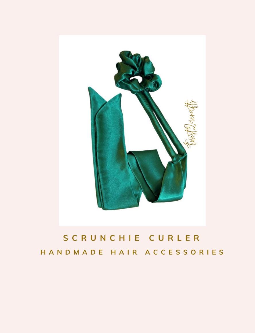 Green Hair Curler NoDamage Overnight Heatless Hair Scrunchie Curling set, No Heat curler Best Heatless Hair curler Best Christmas gift