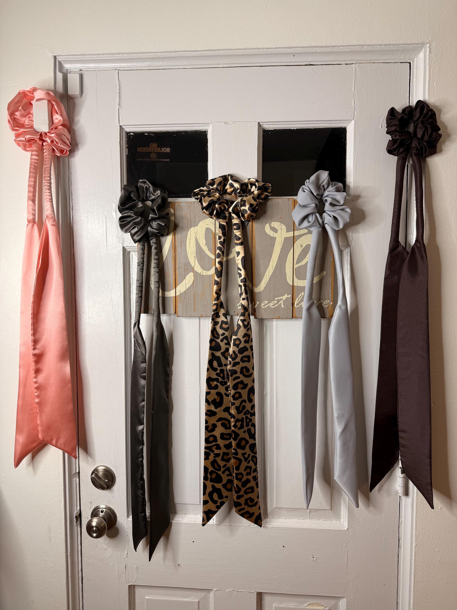 Brown Silky Scrunchie Hair Curler with Long Tails - Heatless Curls