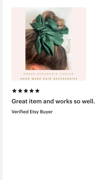 Green Hair Curler NoDamage Overnight Heatless Hair Scrunchie Curling set, No Heat curler Best Heatless Hair curler Best Christmas gift