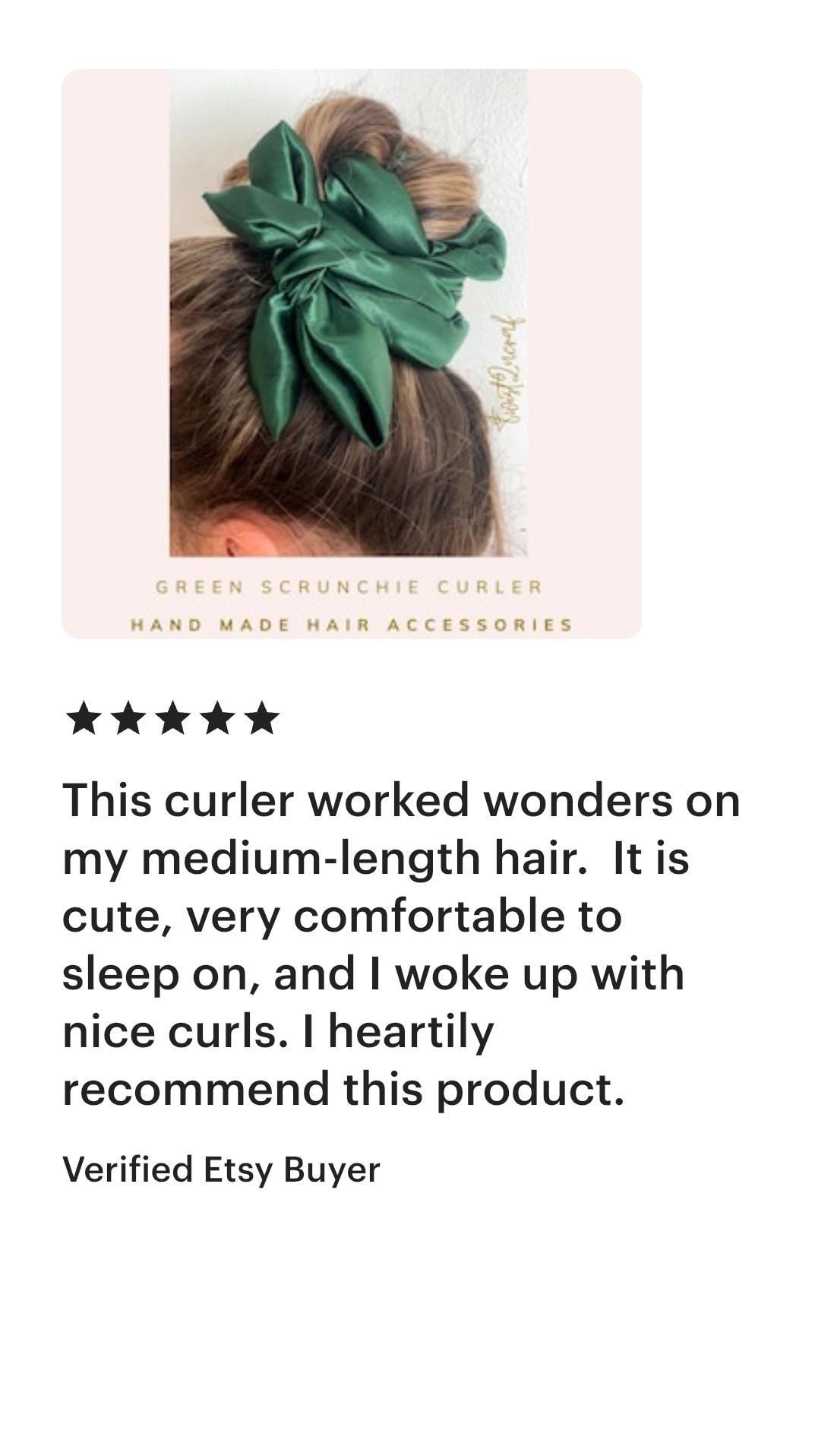 Green Hair Curler NoDamage Overnight Heatless Hair Scrunchie Curling set, No Heat curler Best Heatless Hair curler Best Christmas gift