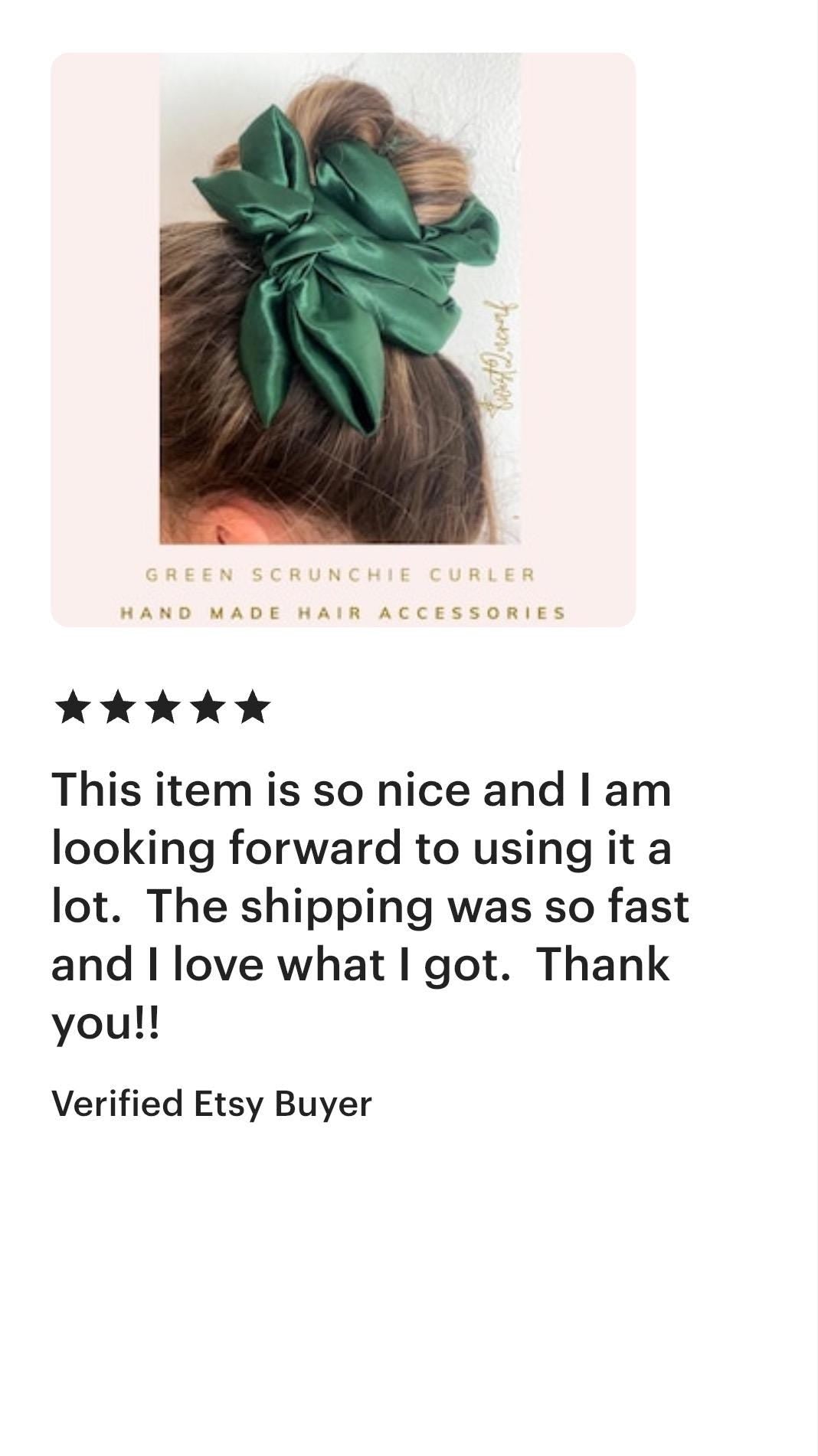 Green Hair Curler NoDamage Overnight Heatless Hair Scrunchie Curling set, No Heat curler Best Heatless Hair curler Best Christmas gift