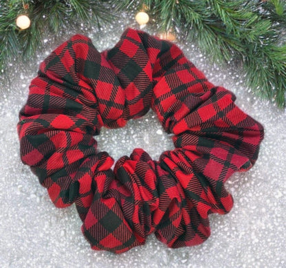 Christmas Tartan Scrunchie